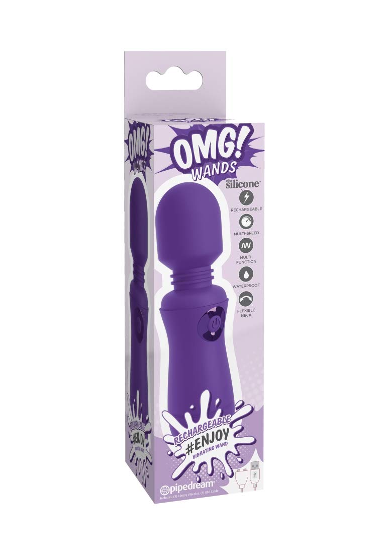 Omg! Wands Enjoy Rechargeable Vibrating Wand - Purple