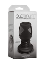 Doc Johnson Platinum Premium Silicone - The Stretch - Hollow Butt Plug - Medium - Black