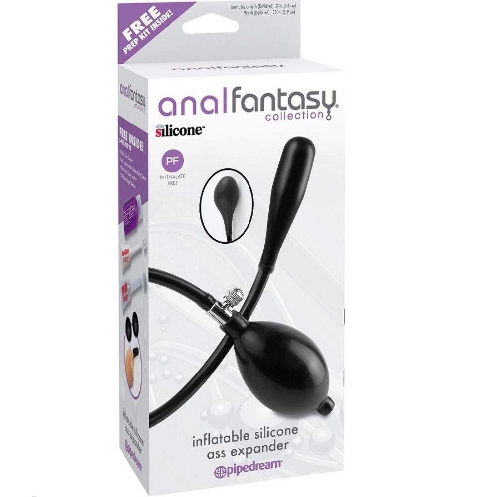 Anal Fantasy Inflatable Silicone Ass Expander Black