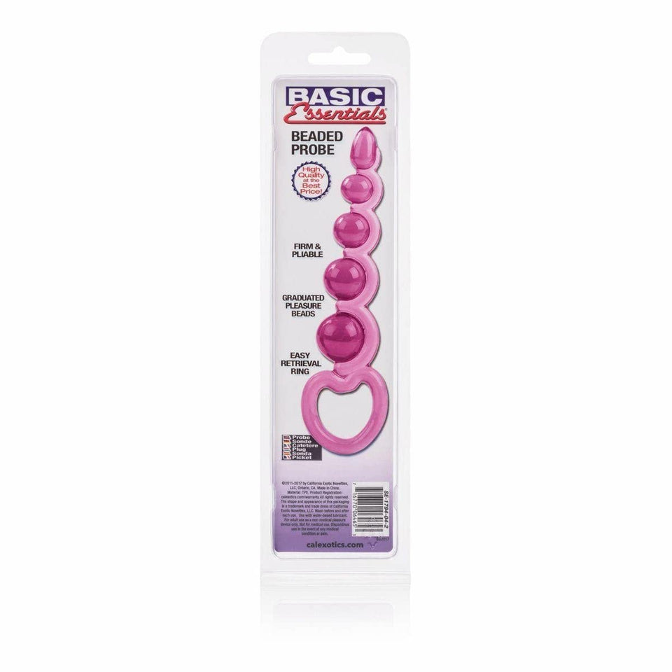 California Exotic Novelties Basic Essentials Beaded Probe, Pink