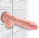 King Cock Plus Triple Density 10 Inch Fat Cock With Balls - Flesh