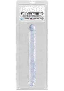 Basix Rubber Works 12&quot; Double Dong, Clear