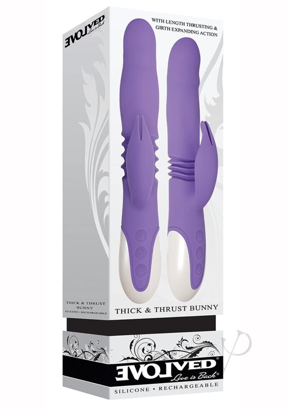 The Evolved En-2872 Thick & Thrust Rabbit Vibrator, Purple