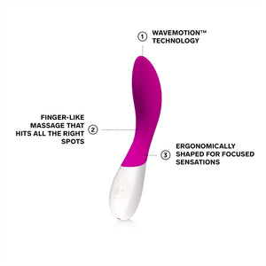 Lelo Mona Wave Personal Massager Vibrator For Women, G Spot Vibrator With Wavemotion Technology Silent Vibrator Sex Toy With 12 Vibration Patterns, Deep Rose