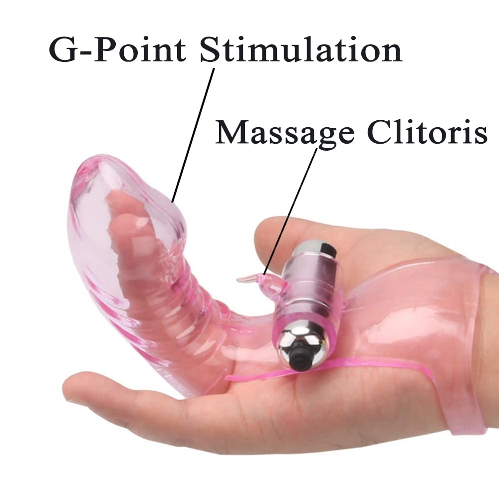 Finger Vibrator Women G-Spot Stimulation Sex Toys Clitoral Massager for Female Adult Sex Toys with Powerful Vibration for Lesbia