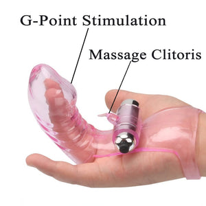 Finger Vibrator Women G-Spot Stimulation Sex Toys Clitoral Massager for Female Adult Sex Toys with Powerful Vibration for Lesbia