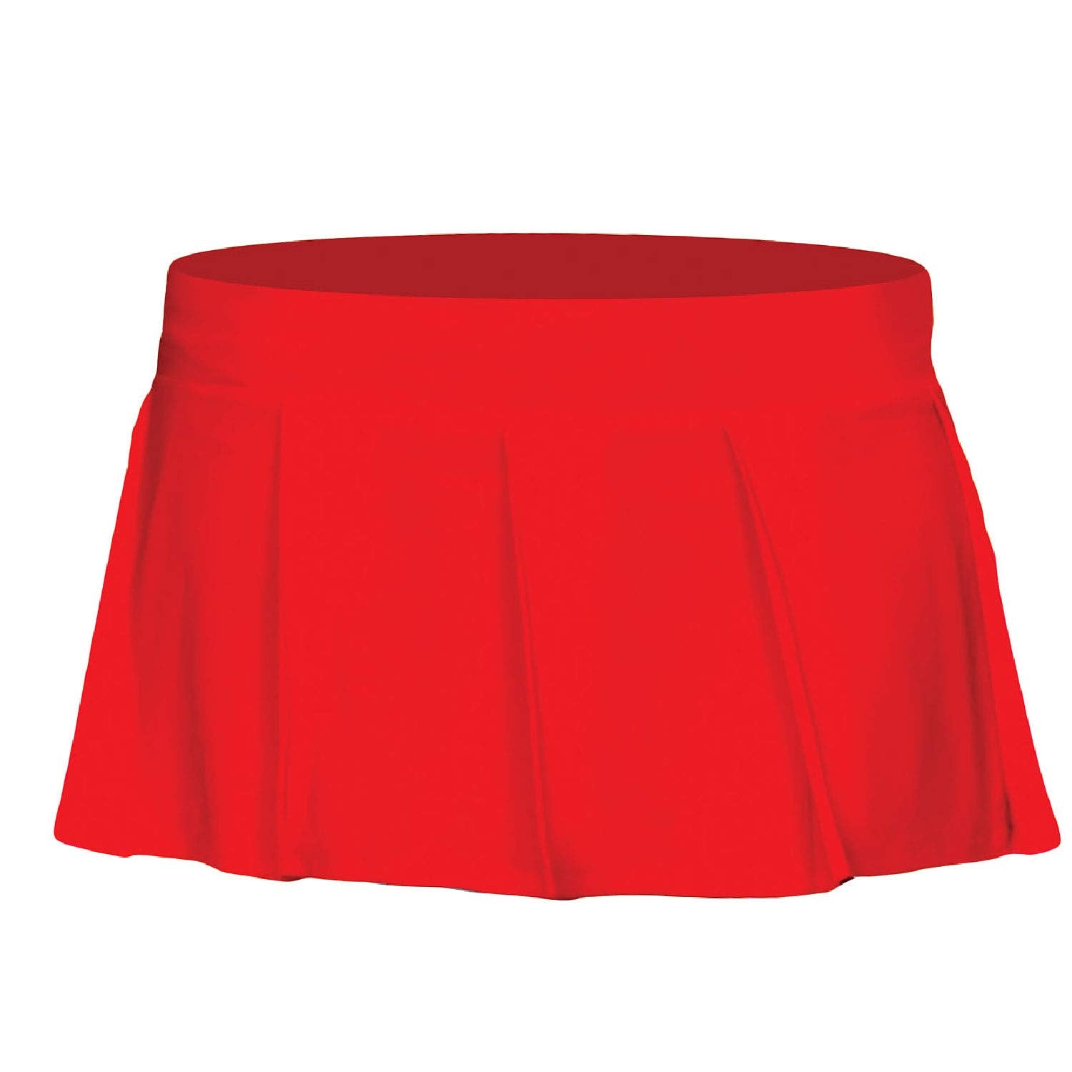 Music Legs 25075-REDM-L Solid Color Pleated Skirt, Medium & Large