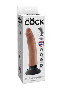 King Cock 7In Vib Cock Tan