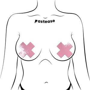 Pastease Plus X Faux Latex Baby Pink Crosses
