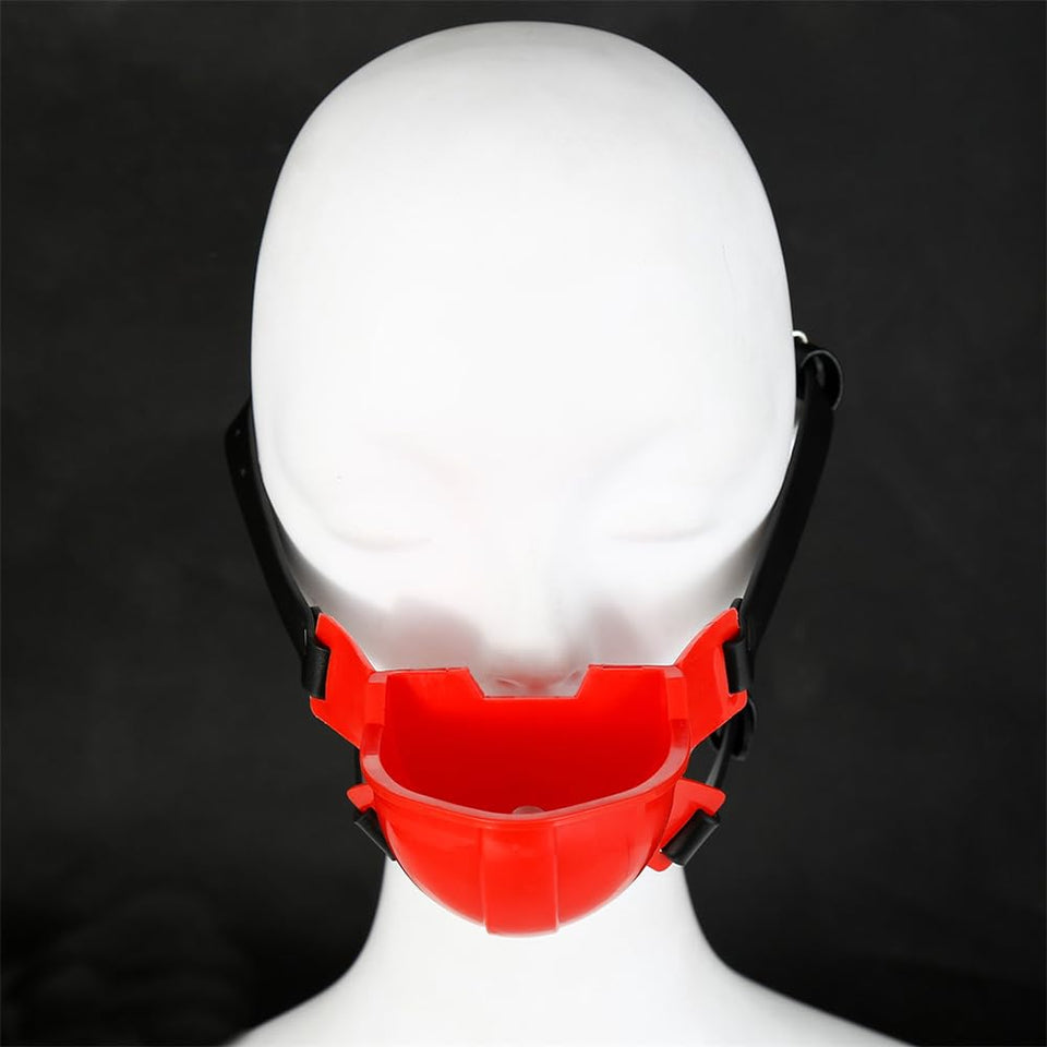 BDSM Mouth Gag Piss Urinal Funnel, SM Sex Games Extreme Funnel Hood Water Sports Toilet for Women Men Couples, Mouth Ball Gag Or
