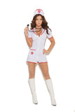 Elegant Moments Sexy Women'S Head Nurse Uniform Adult Roleplay Costume, Medium, White