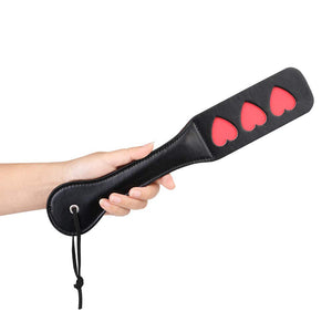 VENESUN Hearts Spanking Paddle for Adults, 12.8inch Faux Leather Slapper Paddle for Sex Play