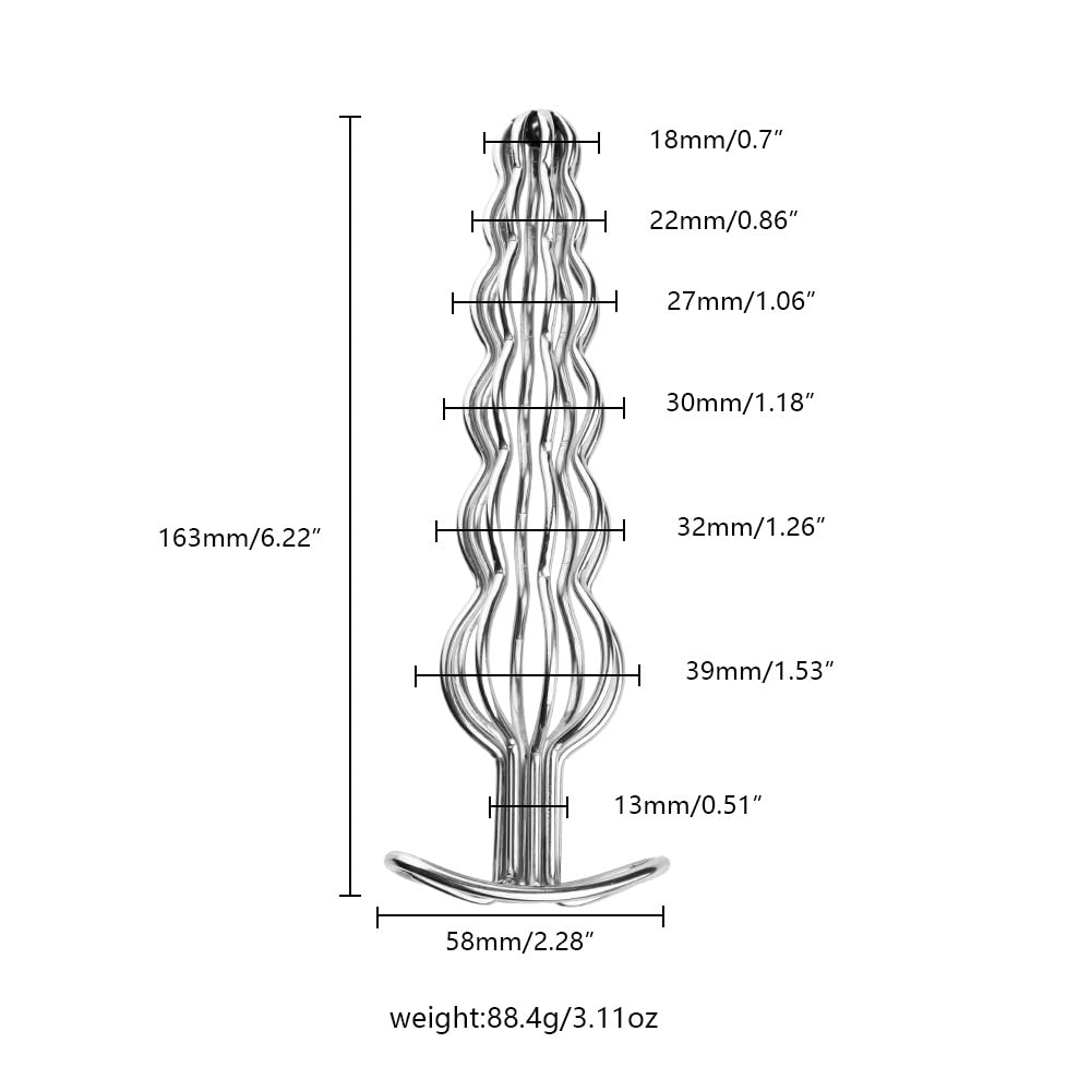 Long Strip Metal Enema Anal Plug Anal Dilation Vaginal Dilator, Anus Peep Adult Sex Toy