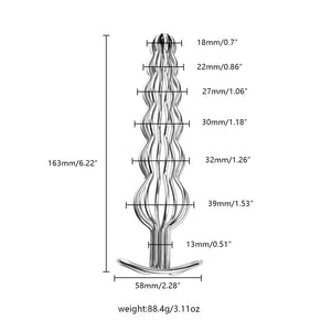 Long Strip Metal Enema Anal Plug Anal Dilation Vaginal Dilator, Anus Peep Adult Sex Toy