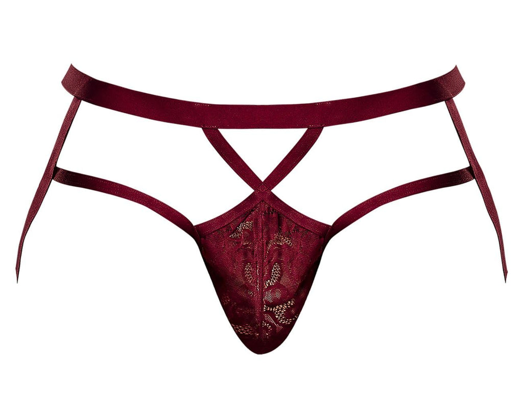 Lucifer Strappy Jock Burgundy S/M