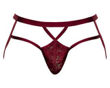 Lucifer Strappy Jock Burgundy S/M