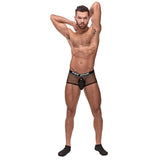 Male Power Cock Pit Fishnet Mini Cock Ring Short Black (Medium)