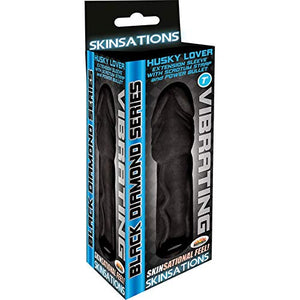 Skinsations Black Diamond Series Vibrating Husky Lover - Black