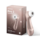 Satisfyer Pro 2 Air-Pulse Clitoris Stimulator - Non-Contact Clitoral Sucking Pressure-Wave Technology, Waterproof, Rechargeable (Rose Gold)