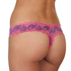 Crotchless Lace V-Thong F Purple S/M