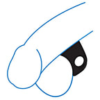 Spartacus Ball Stretcher With Snaps, Black, 1 Inch