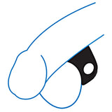 Spartacus Ball Stretcher With Snaps, Black, 1 Inch