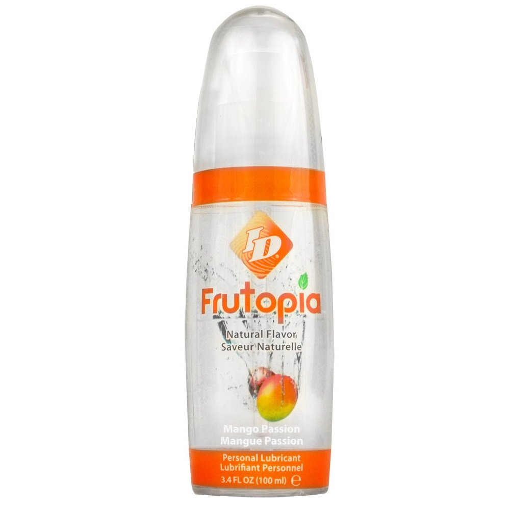 ID Lubricants Frutopia Personal Lubricant - Passion Flavored, Water Based Lube, Mango, 3.4 Fl Oz
