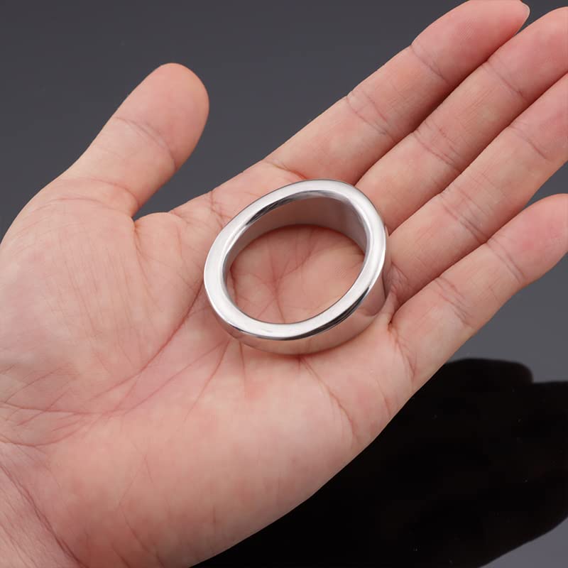 Tabuy Stainless Steel Male Cock Ring Glans Ring Metal Penis Ring Delayed Ejaculation Increase Stimulation Sex Toys for Men (Larg