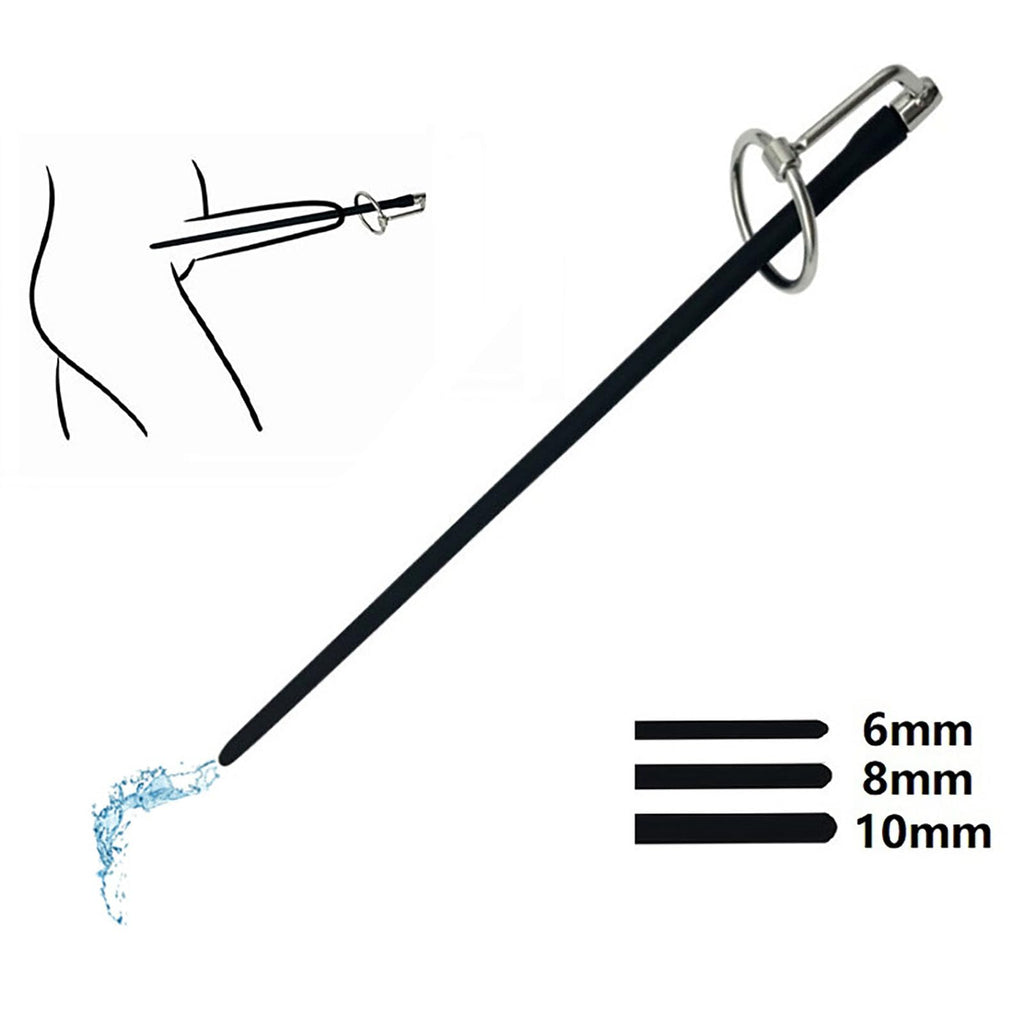 Kutocesy Metal Silicone Carabiner Penis Plug Hollow Cock Urethral Sound Adult Erotica Spreader Urinary Catheterization Man Sex M
