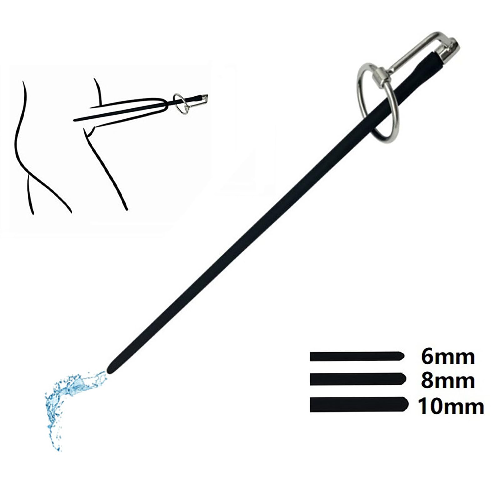 Kutocesy Metal Silicone Carabiner Penis Plug Hollow Cock Urethral Sound Adult Erotica Spreader Urinary Catheterization Man Sex M