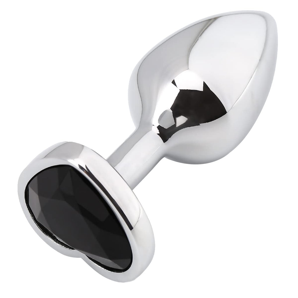Akstore Small Super Steel Fetish Plug Anal Butt Personal Sex Massager (Black)