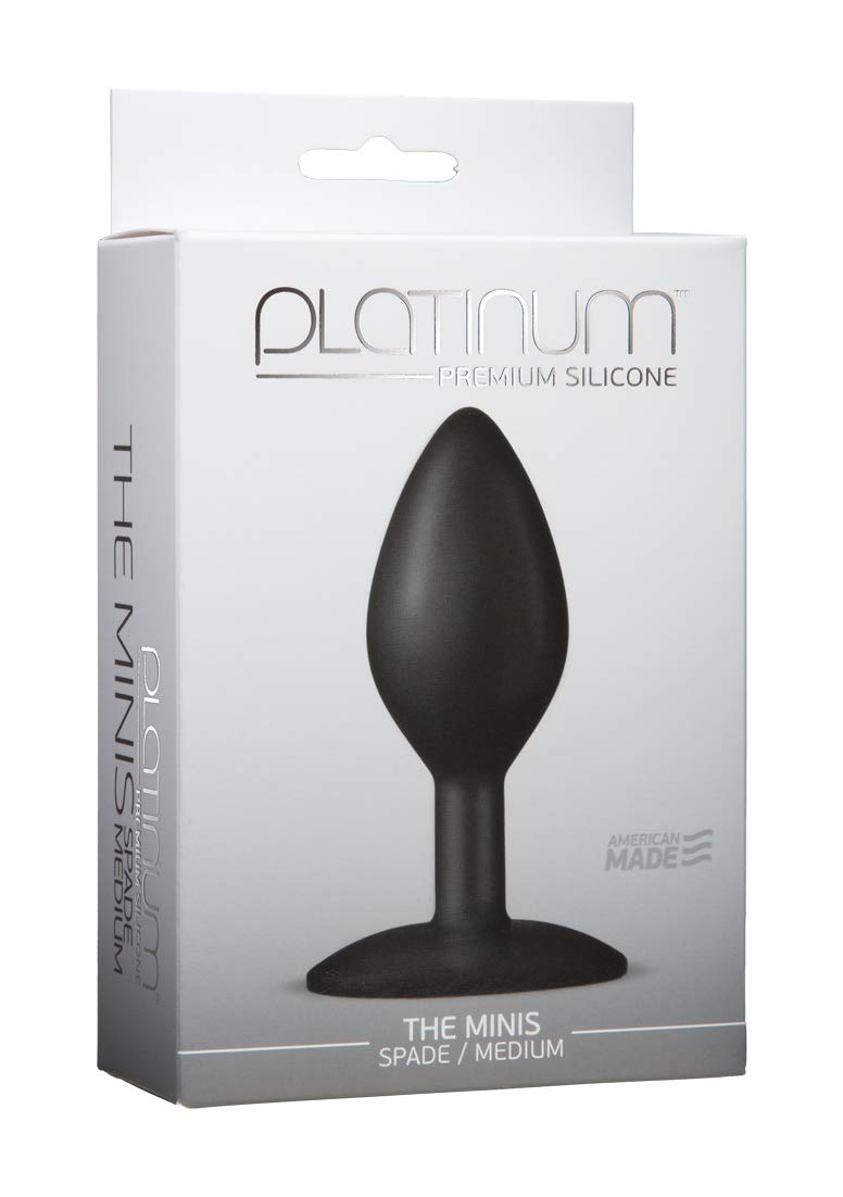 Doc Johnson Platinum Premium Silicone  The Minis  Spade  Medium  40 In Long And 15 In Wide  Butt Plug  Petite Anal Toy