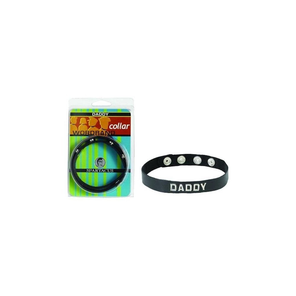 Spartacus Wordband Collar, Daddy, Black
