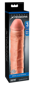 Fantasy X-Tension Mega 3-Inch Extension - Flesh
