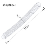 13 Inch Double Ended Realistic Dildo Flexible Clear Dildos Long Dong for Double Sided Lesbian Anal Play G-spot Stimulator Sex To