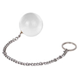 Anal Ball Plugs Large Glass Butt Plugs with Metal Safety Chain Anus Dilator Anal Sex Toys for Advanced Women Men (M)