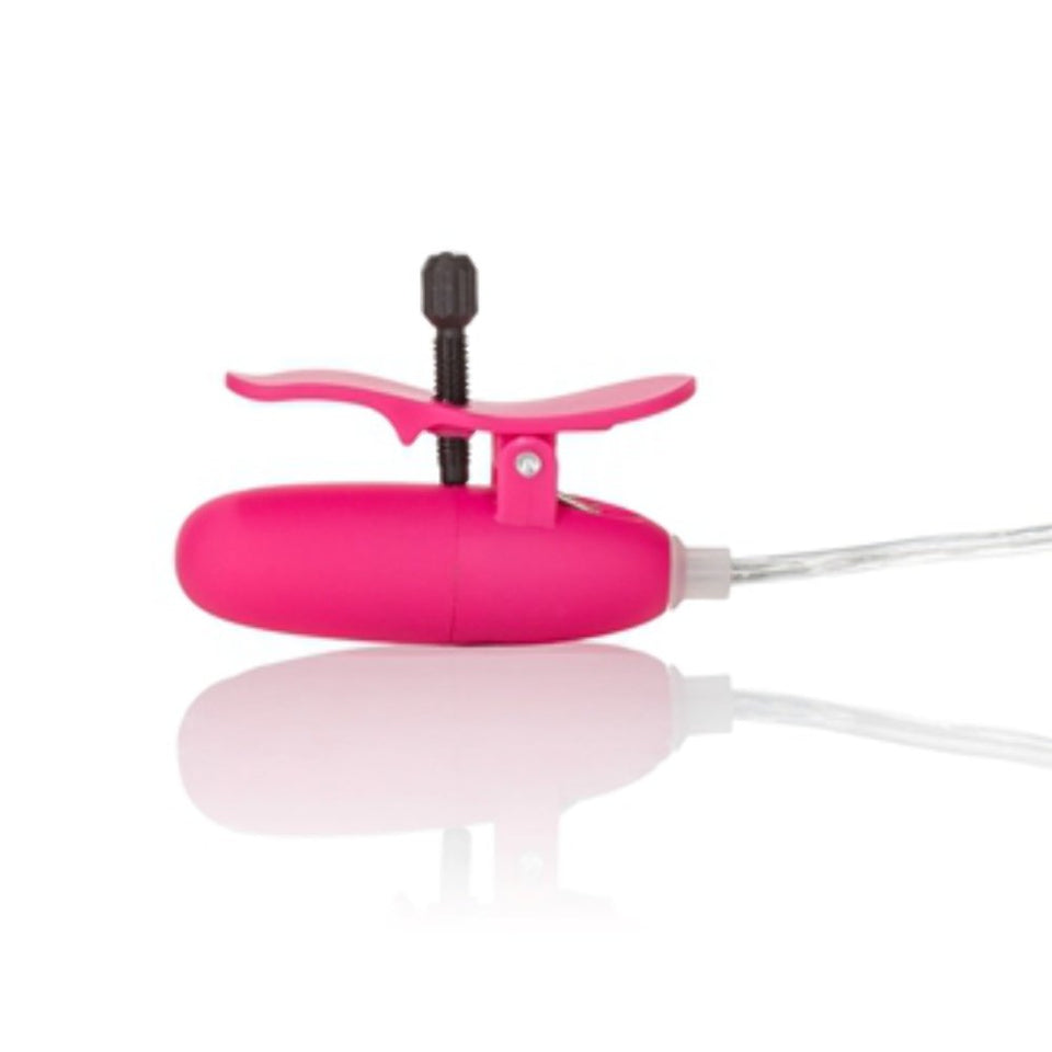 California Exotic Novelties Nipple Play Advanced Vibrating Heated Nipple Teasers, Pink