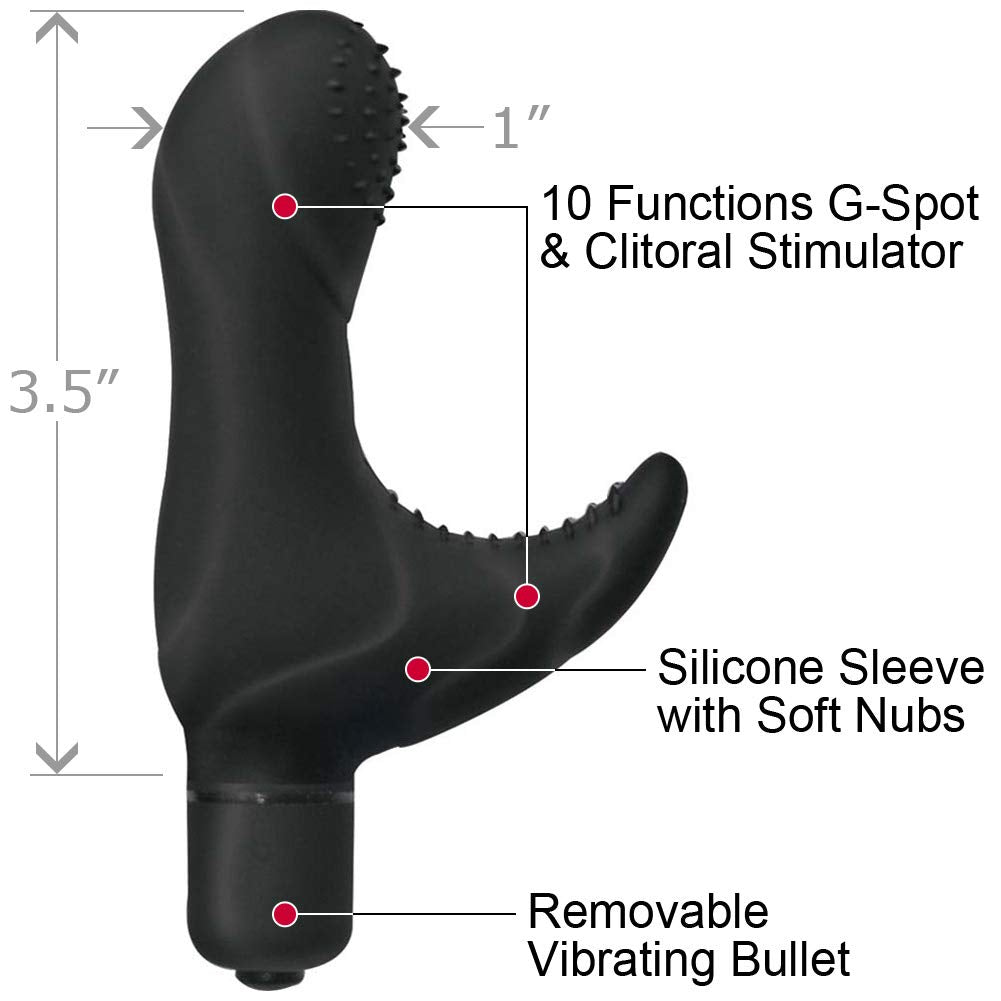 Elite Collection Silicone Climaxer Vibe, Black, 3.5 Inch