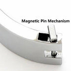 O Ring Metal Locking Collar - Davidsource Neck Collar with O Ring Magnetic Stainless Pin Restraint Gear BDSM Sex Toy