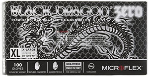 Microflex BD1004NPF Examination Gloves Black Dragon Zero PowderFree Nitrile  100 Pack