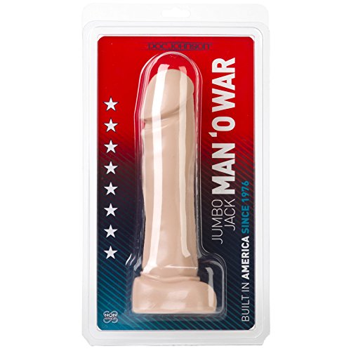 Doc Johnson Classic  Man O War  Thick 95 Inch  Dildo  White