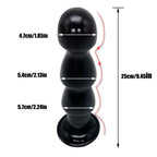 9.45''X2.24'' Anal Plug Butt Plug Sex Toy with Suction Cup Hands-Free Play 3 Balls Dildo