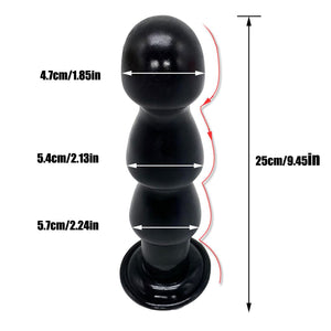 9.45''X2.24'' Anal Plug Butt Plug Sex Toy with Suction Cup Hands-Free Play 3 Balls Dildo