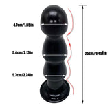 9.45''X2.24'' Anal Plug Butt Plug Sex Toy with Suction Cup Hands-Free Play 3 Balls Dildo