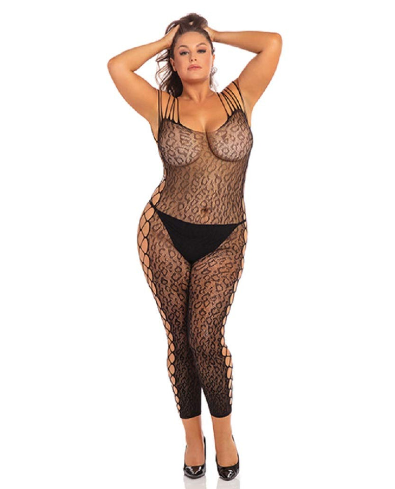 (WD) ANIMAL CROTCHLESS BODYSTO BLACK 1X/2X