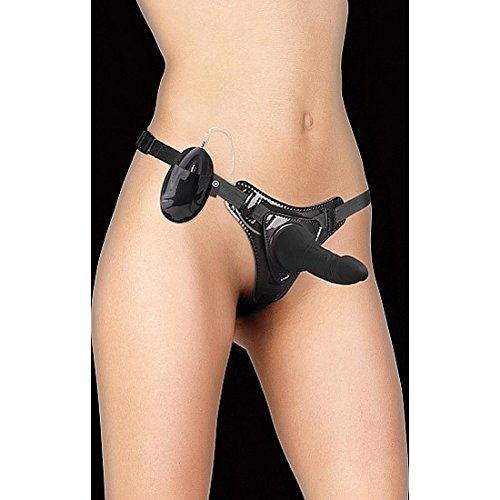 Ouch! Vibrating Pleasure Strap-On Vibrator, Black