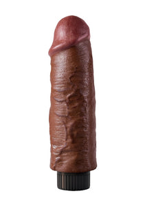King Cock 6In Vibrating Cock Brown
