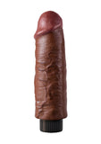 King Cock 6In Vibrating Cock Brown