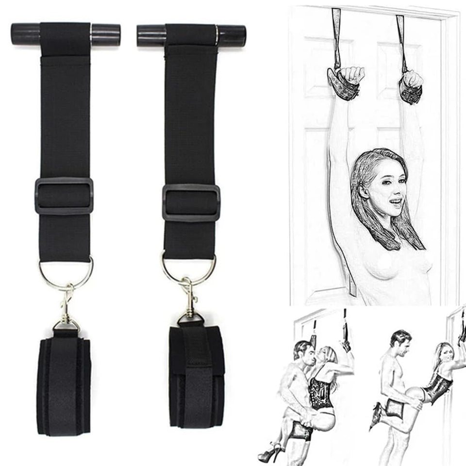 Door Hanging Sex Swing Accessory BDSM Slave Erotic Bondage Handcuff Restraint Rope Sex Swings Straps for Women Adult Couples Sex
