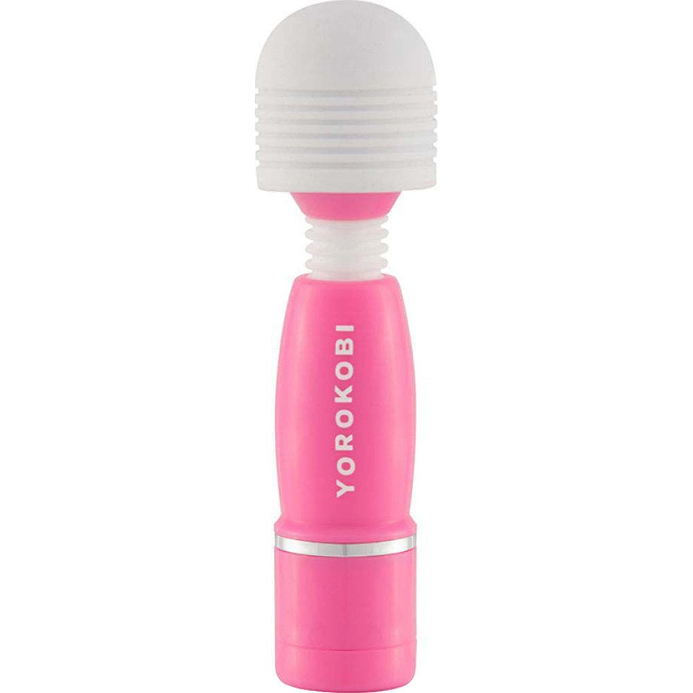 (D) Yorokobi Pink Mini Wand Massager